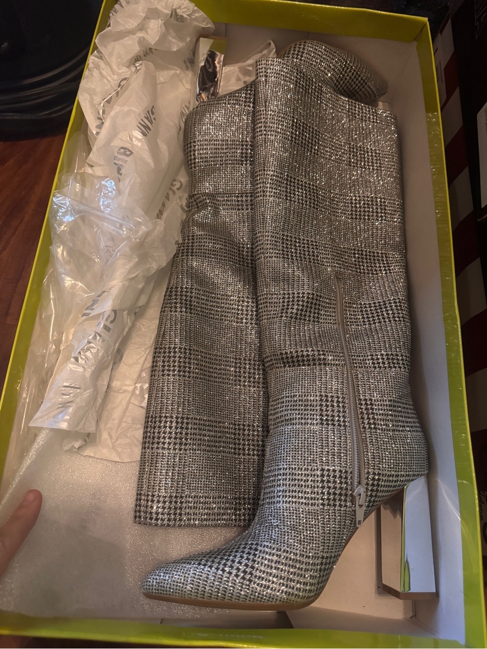 Gianni Bini Silver Junypear Boots (Box Label)